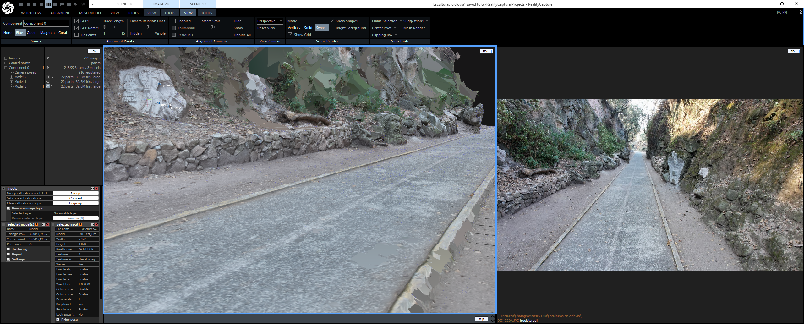 RC photogrammetry ciclovia